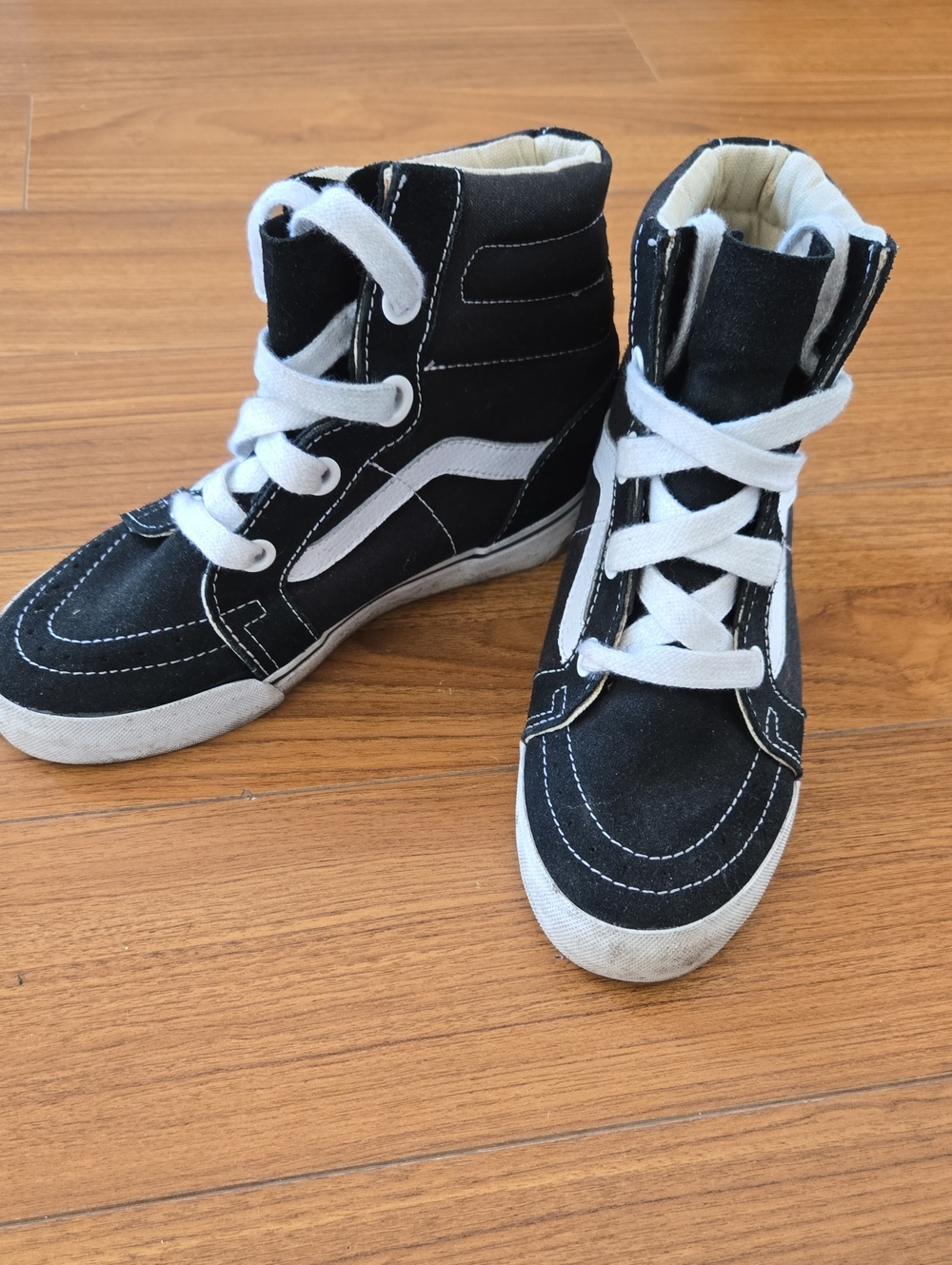 Vans Black and White High-Top Sneakers